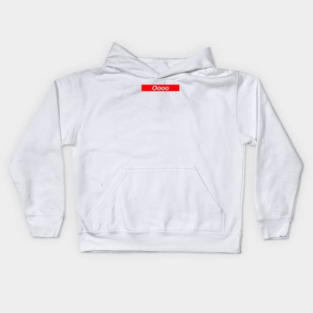 Oooo // Red Box Logo Kids Hoodie by FlexxxApparel